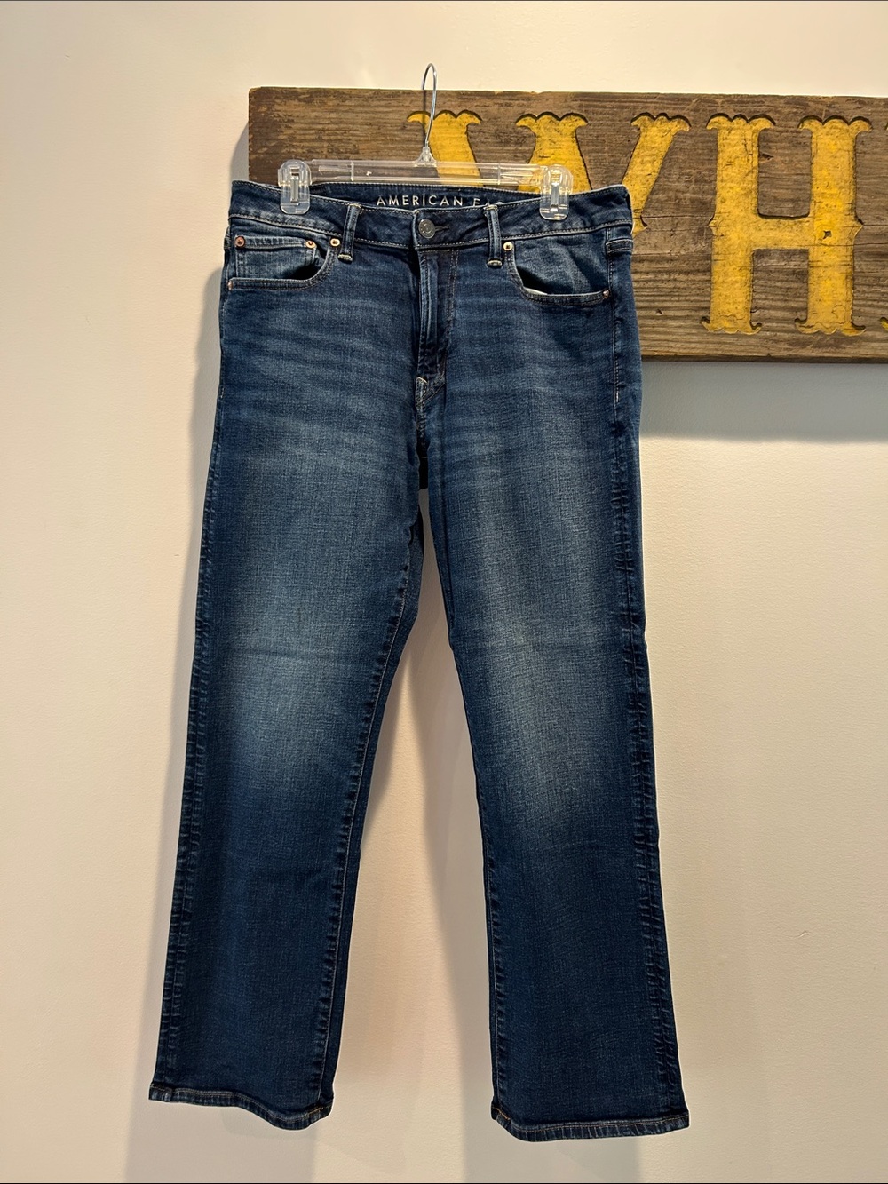 American Eagle Outfitters Men's Indigo Relaxed Straight Jeans